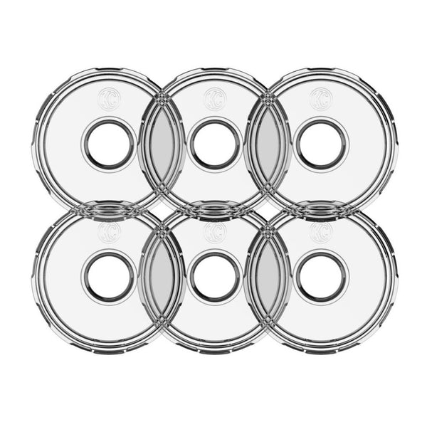 REEMPLAZO LENTES - PACK 6 UNIDADES CYCLONE - TRANSPARENTE - KC HILITES