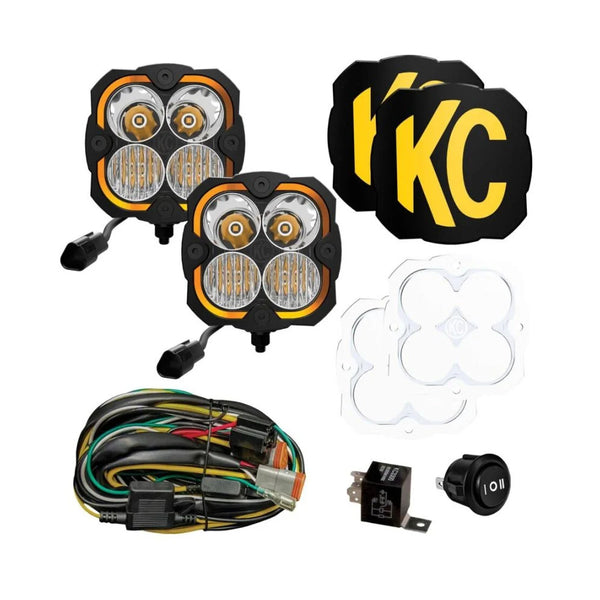 KIT DE 2 EXPLORADORAS - FLEX ERA 4 LED - KC HILITES