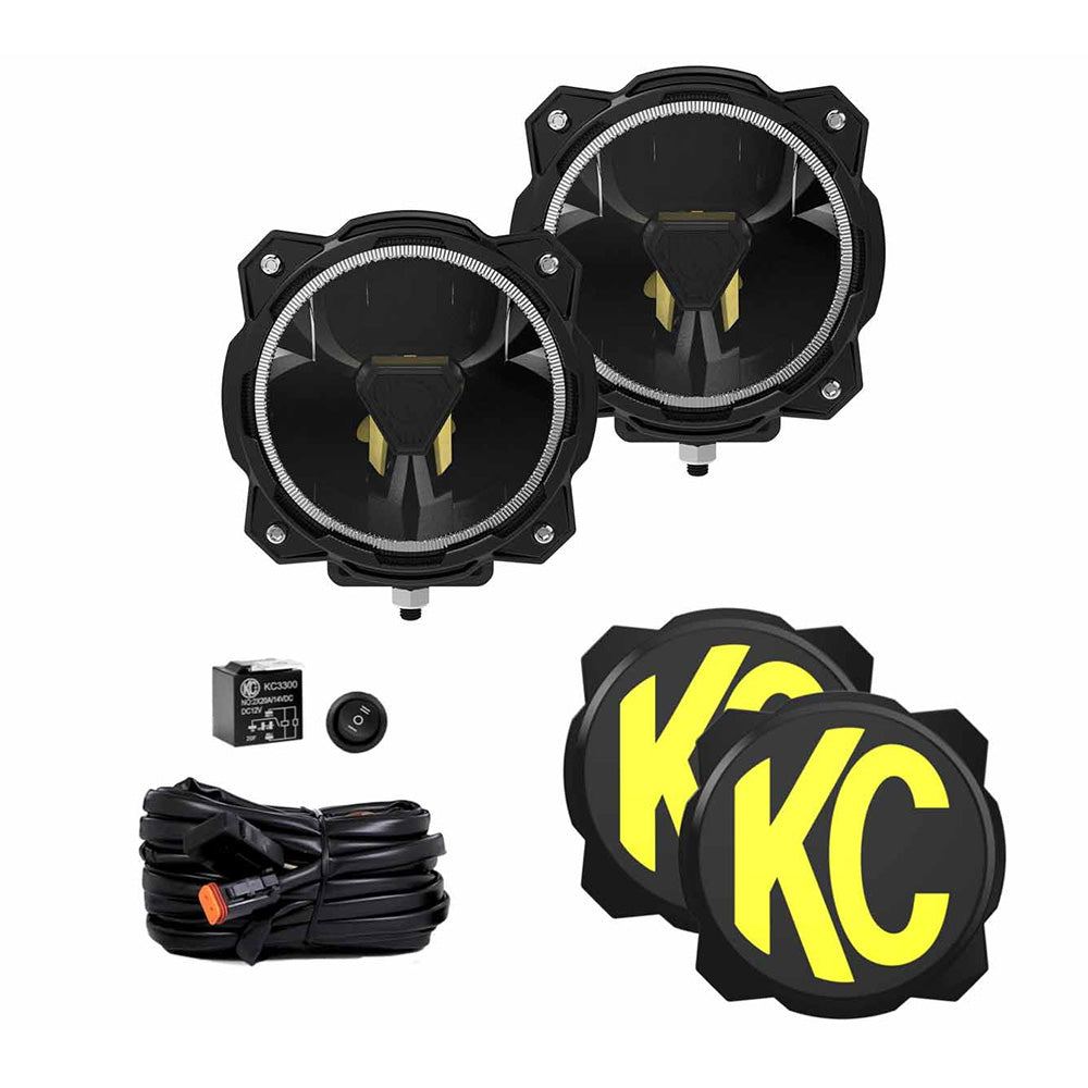 KIT DE 2 EXPLORADORAS - TITAN 6" GRAVITY LED - KC HILITES
