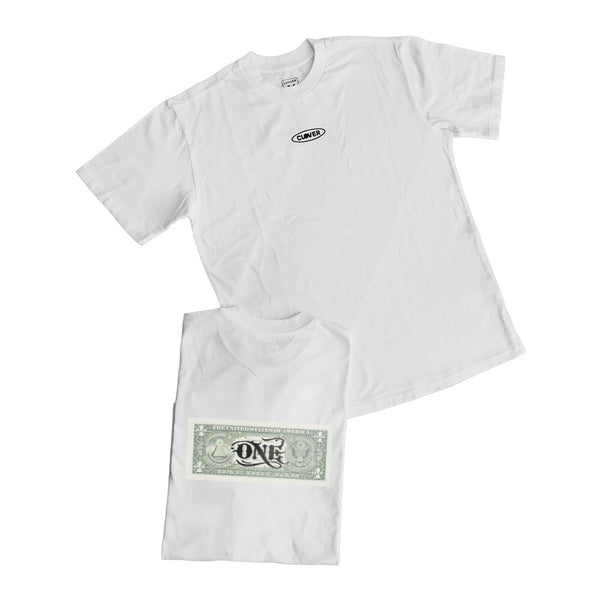 CAMISETA - ONE DOLAR - BLANCO - CLOVER