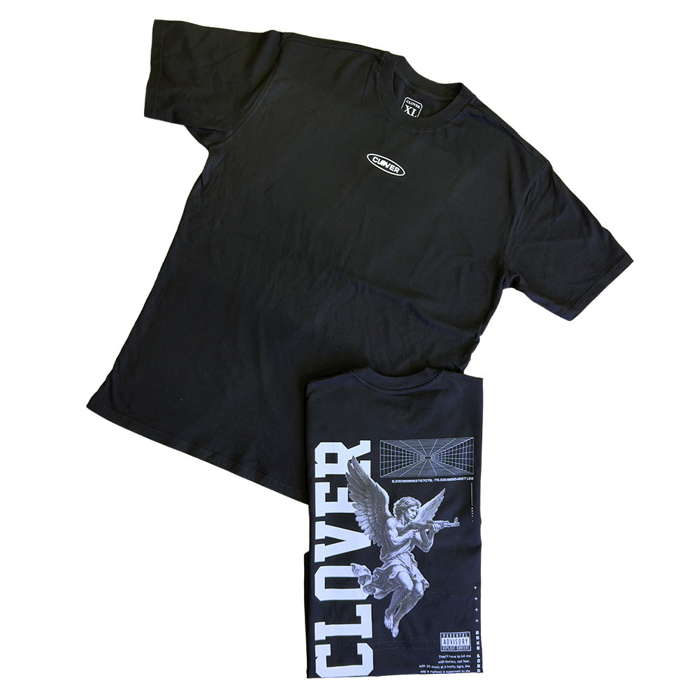 CAMISETA - ANGEL AK47 - NEGRO - CLOVER