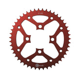 SPROCKET - 4 HUECOS DURALUMINIO DT125/175 - ROJO - CASSARELLA