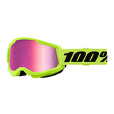 GOGGLES - STRATA 2 NEON YELLOW -MIRROR PINK -100%
