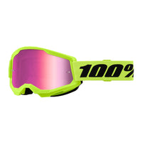 GOGGLES - STRATA 2 NEON YELLOW -MIRROR PINK -100%