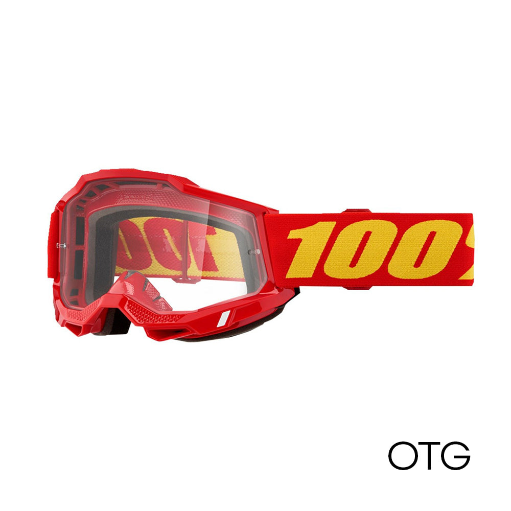 GOGGLES - ACCURI 2 RED OTG - CLEAR LENS - 100%