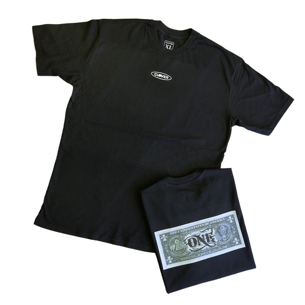 CAMISETA - ONE DOLAR - NEGRO - CLOVER