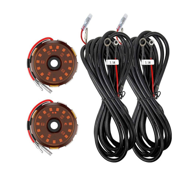 KIT DE 2 LUCES - CYCLONE V2 AMBER - CABLE 3.5 MTS - KC HILITES