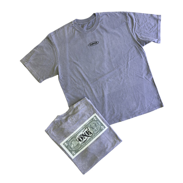 CAMISETA - ONE DOLAR - GRIS - CLOVER